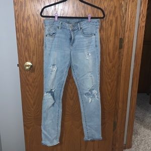 AE light wash ripped jeans